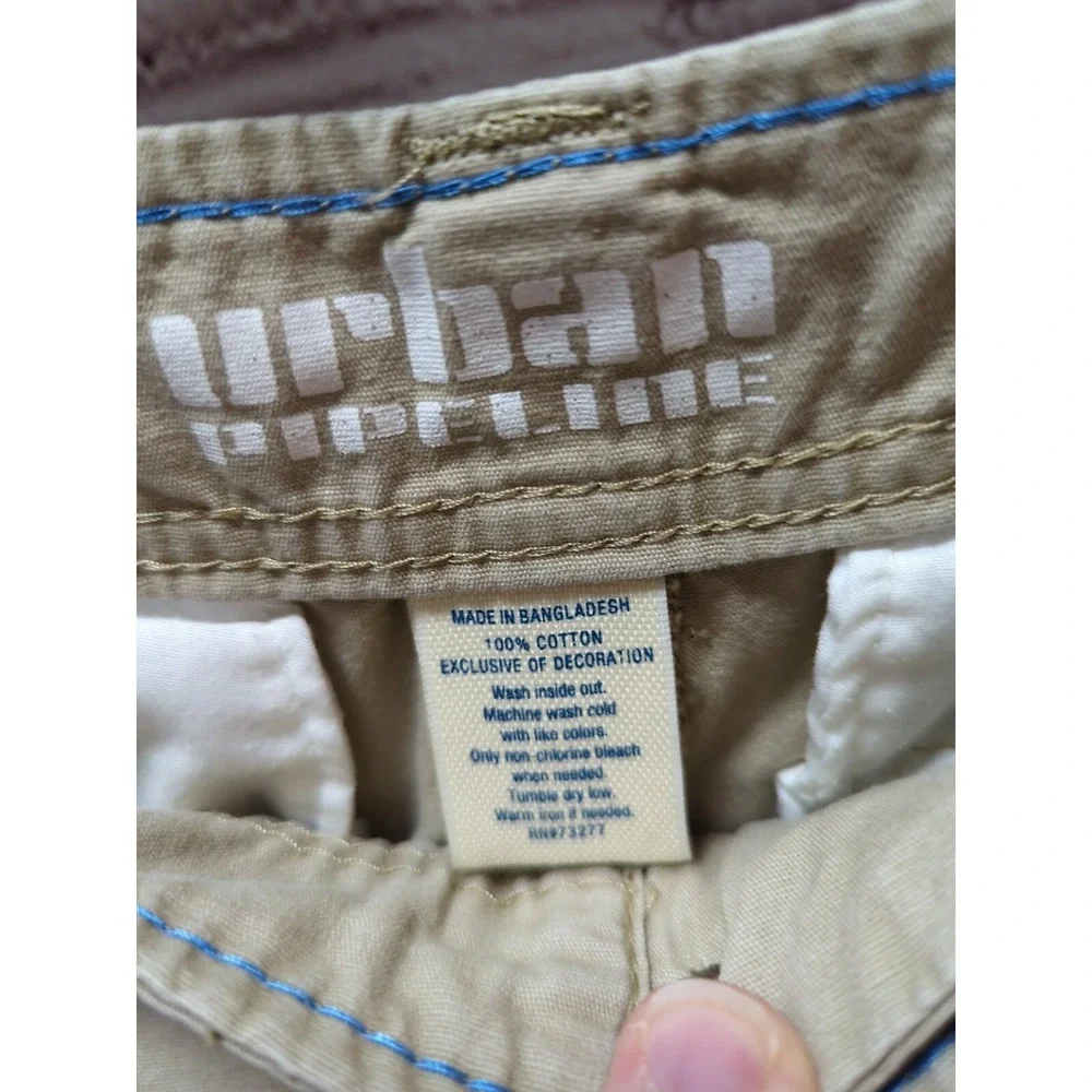 Urban Pipeline men's 29 Khaki cargo shorts tan cotton‎ classic length